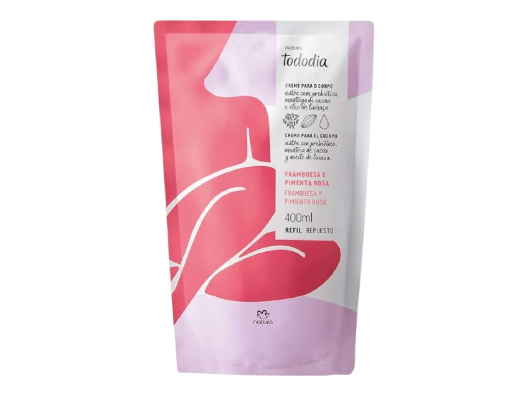 Frambuesa y Pimienta Rosa / Repuesto Crema Hidratante Corporal 360ml