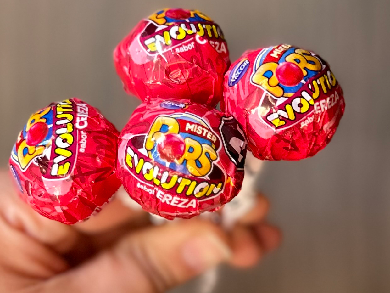 CHUPETIN CON CHICLE (Rojo) x4UNI