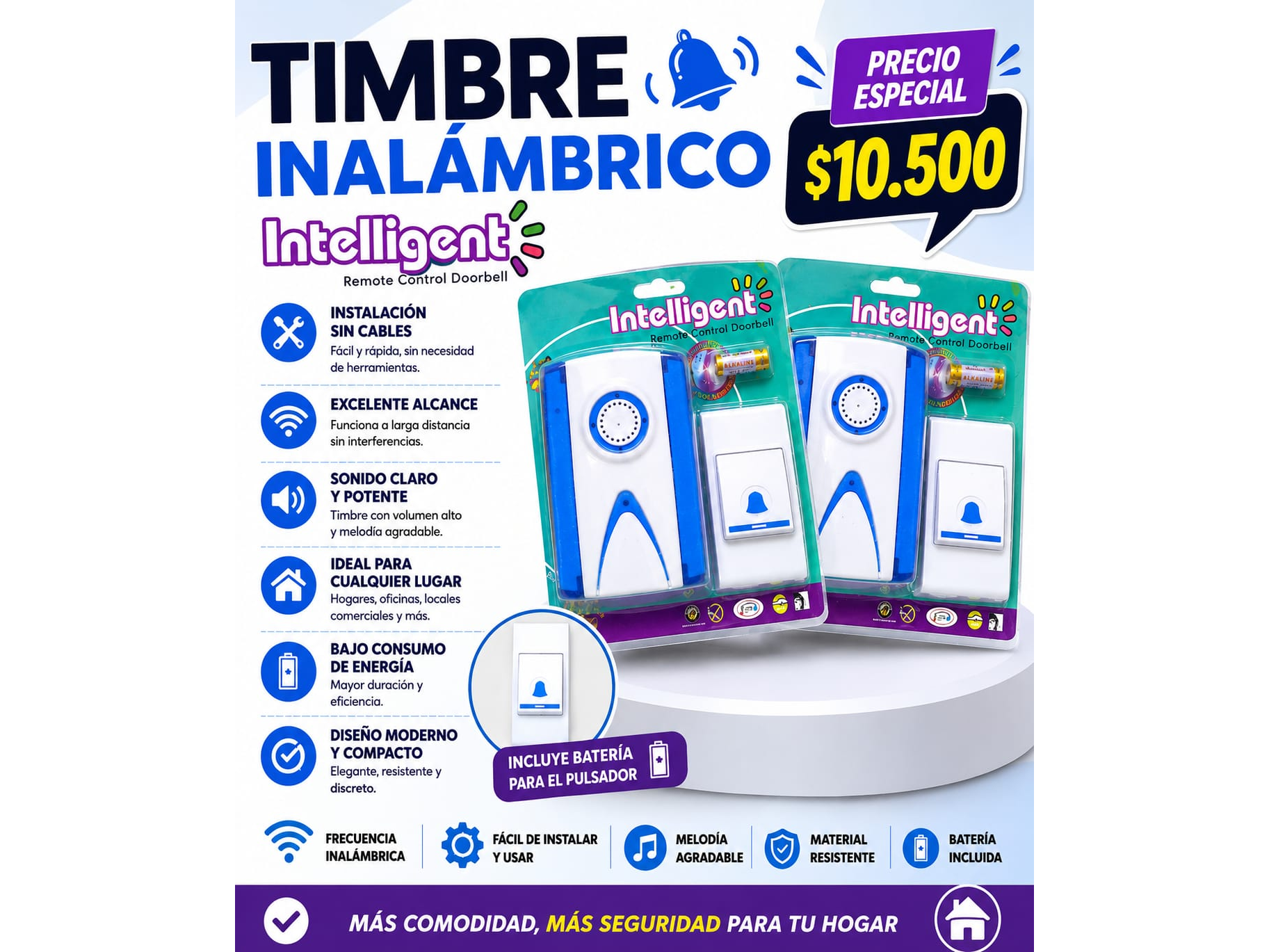 TIMBRE INALÁMBRICO INTELLIGENT