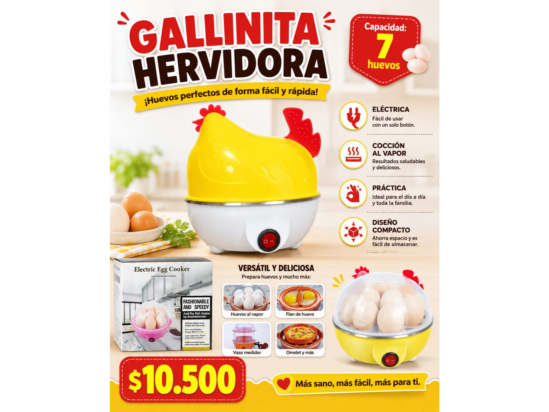 GALLINITA HERVIDORA ELÉCTRICA