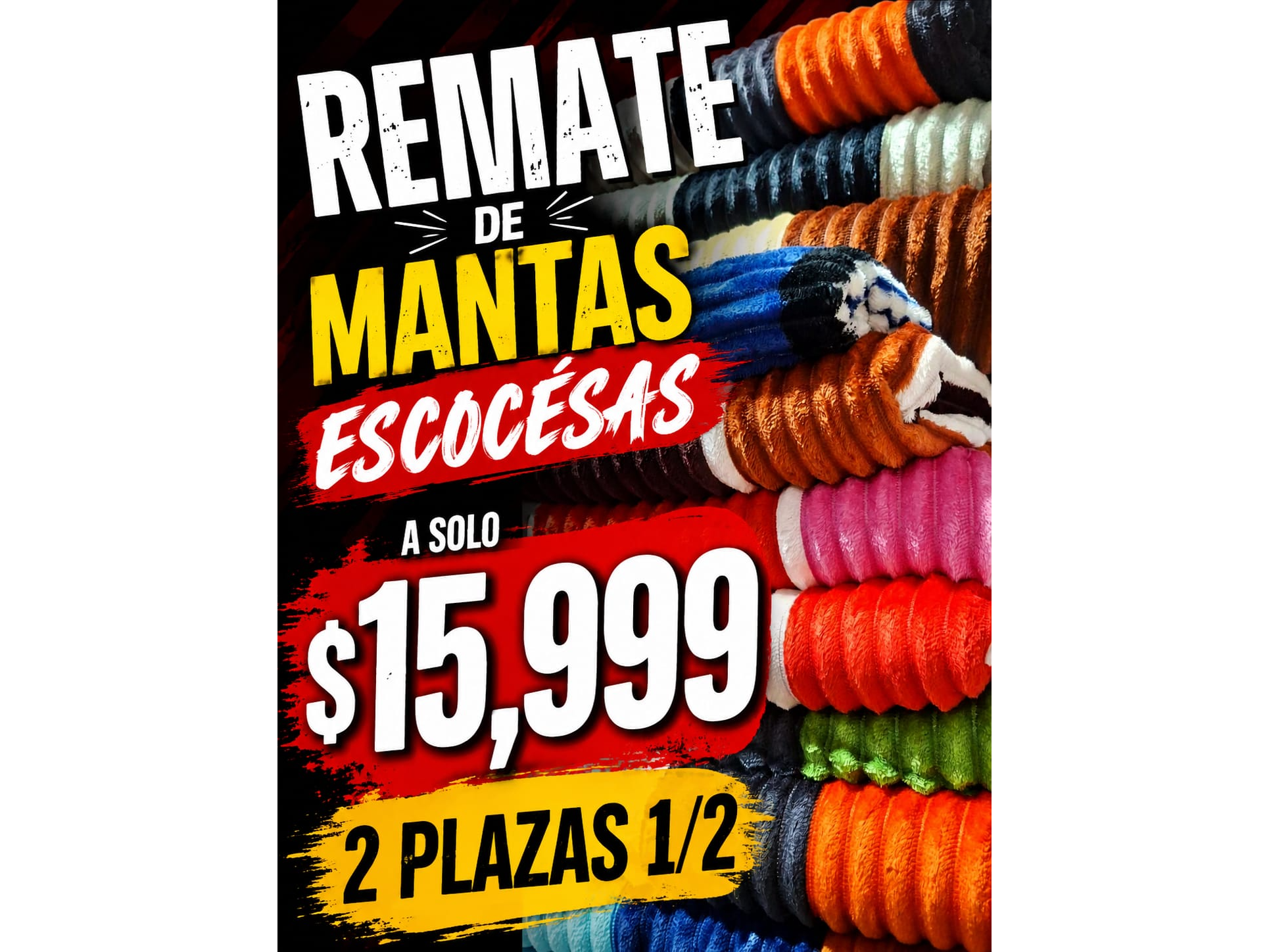 MANTAS ESCOSÉSAS 2 PLAZAS 1/2