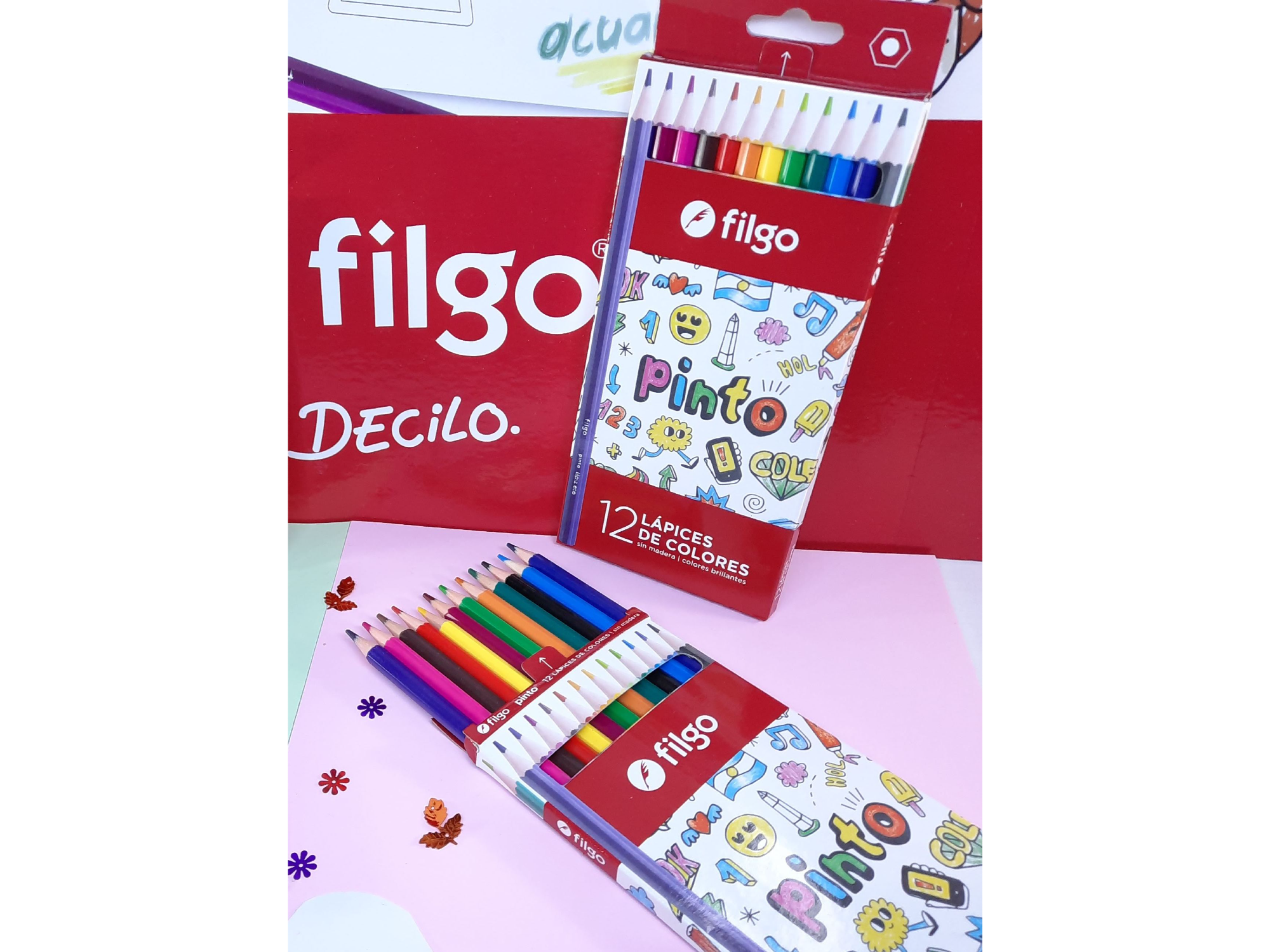 Lápices de colores FILGO escolar x 12 largos de LibreríaLima
