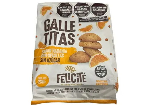 GALLETITAS NARANJA CON SEMILLAS SIN TACC