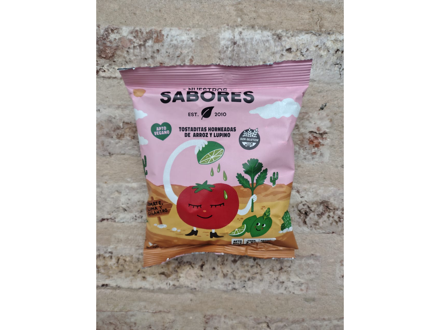 TOSTADAS DE ARROZ SABORIZADAS ( TOMATE, LIMA, CILANTRO)