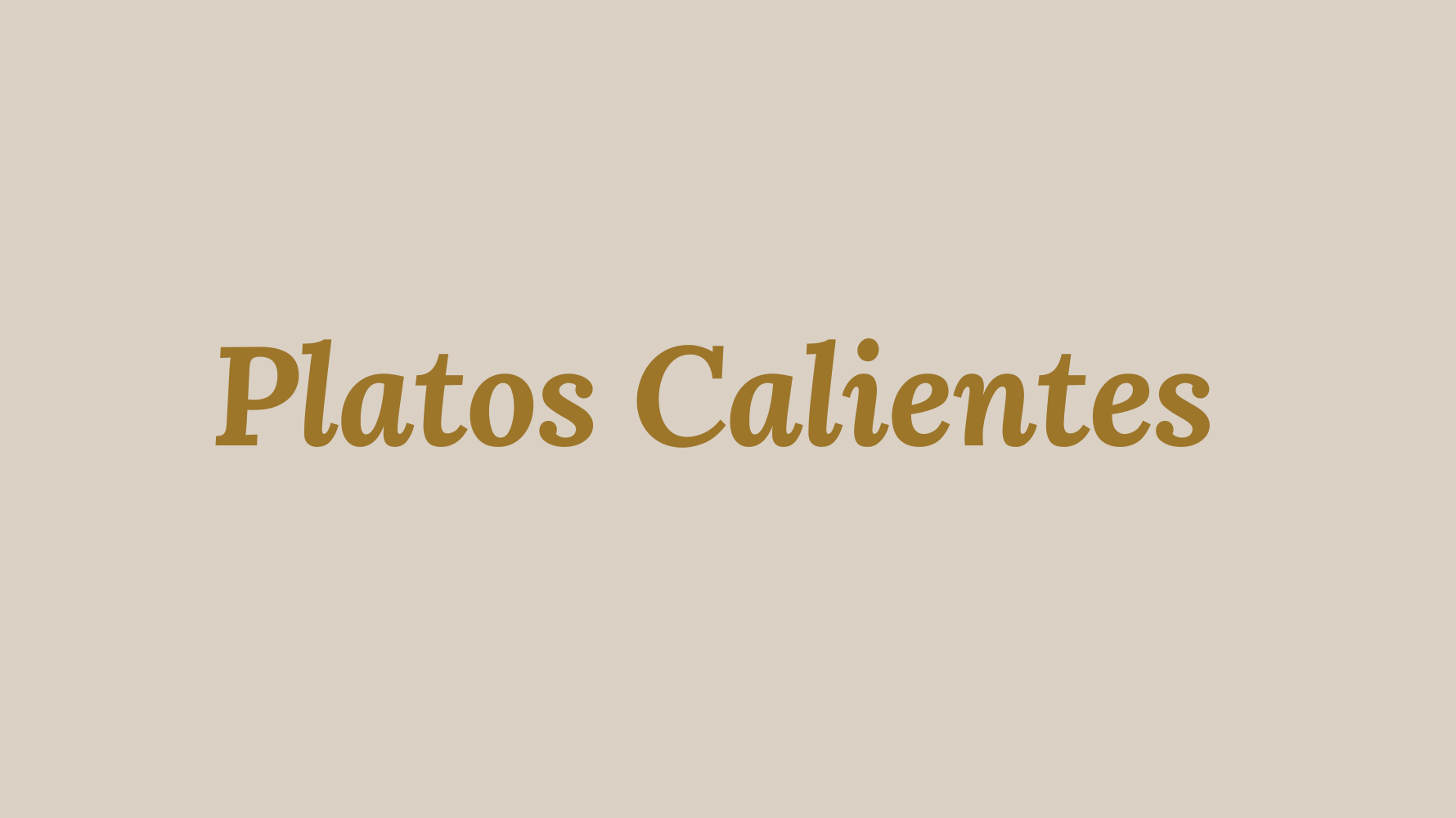 platos calientes