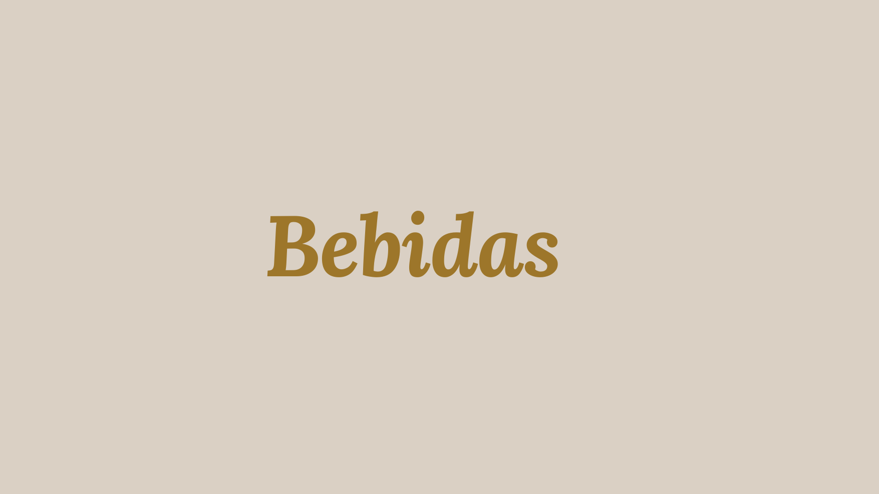 bebidas