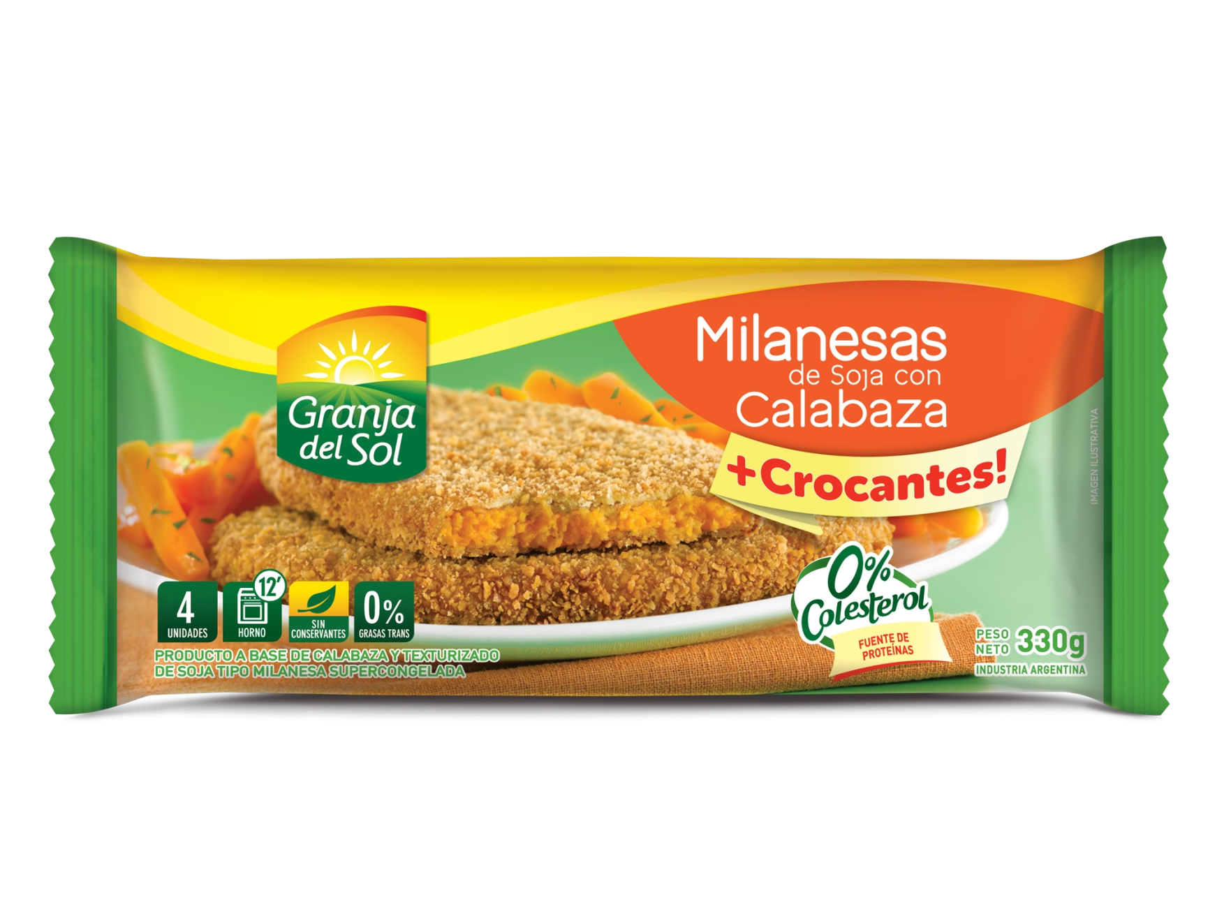 MILANESA DE SOJA CON CALABAZA Granja del Sol