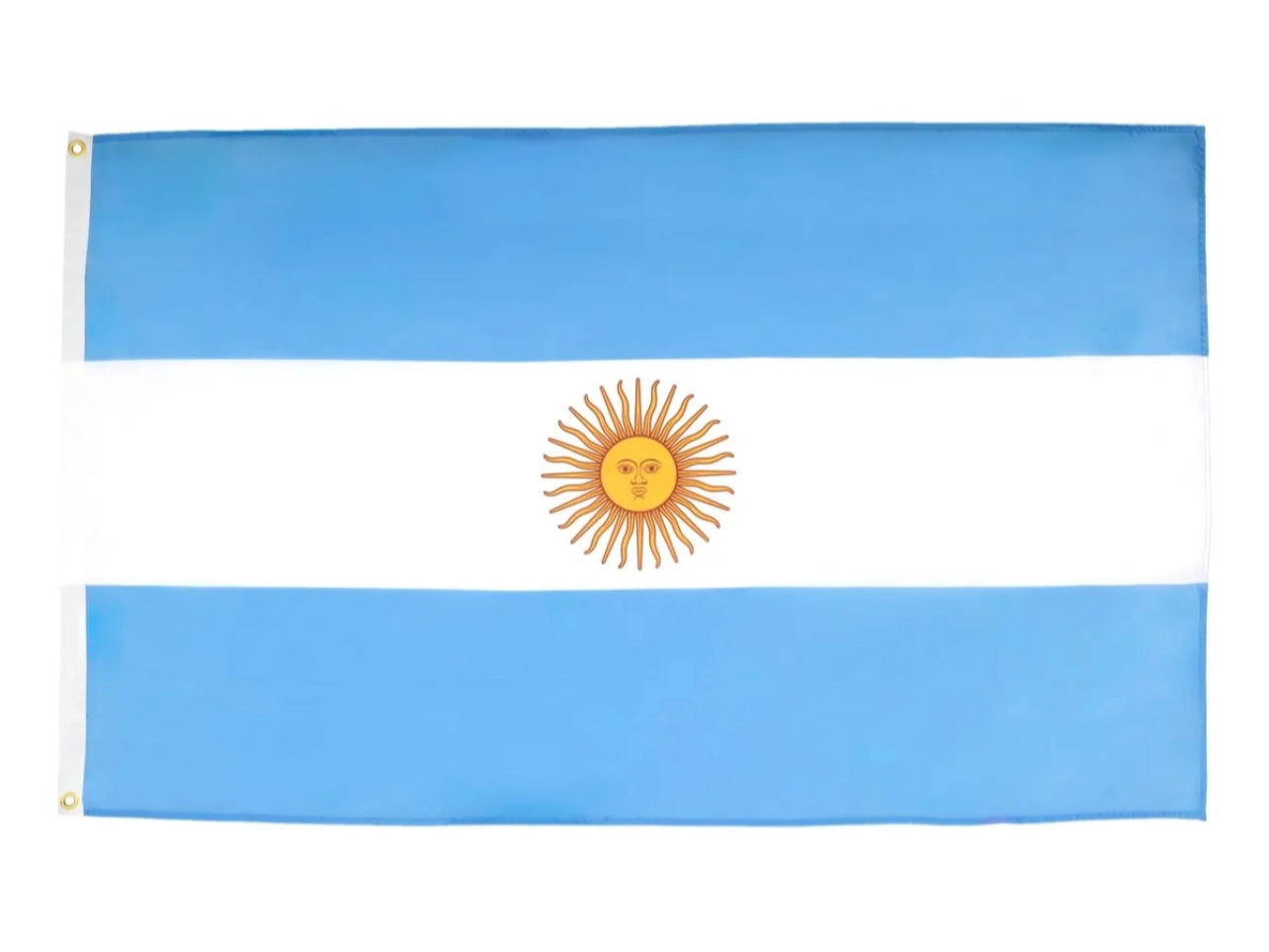 Bandera Argentina Con Ojales 90x60cm