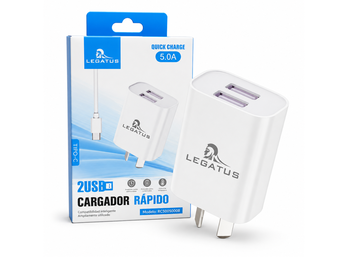 Cargador Legatus Quick Charge 5.0 Tipo C RC5005000B