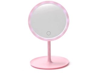 Espejo de Maquillaje con 3 Modos de Luz LED y Carga USB