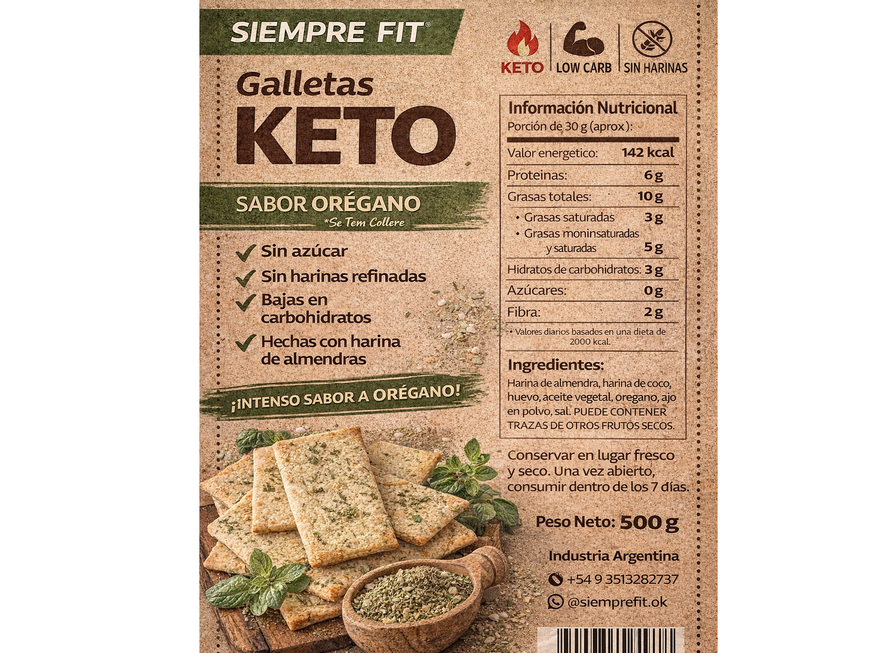 CHALITAS  KETO al  ORÉGANO