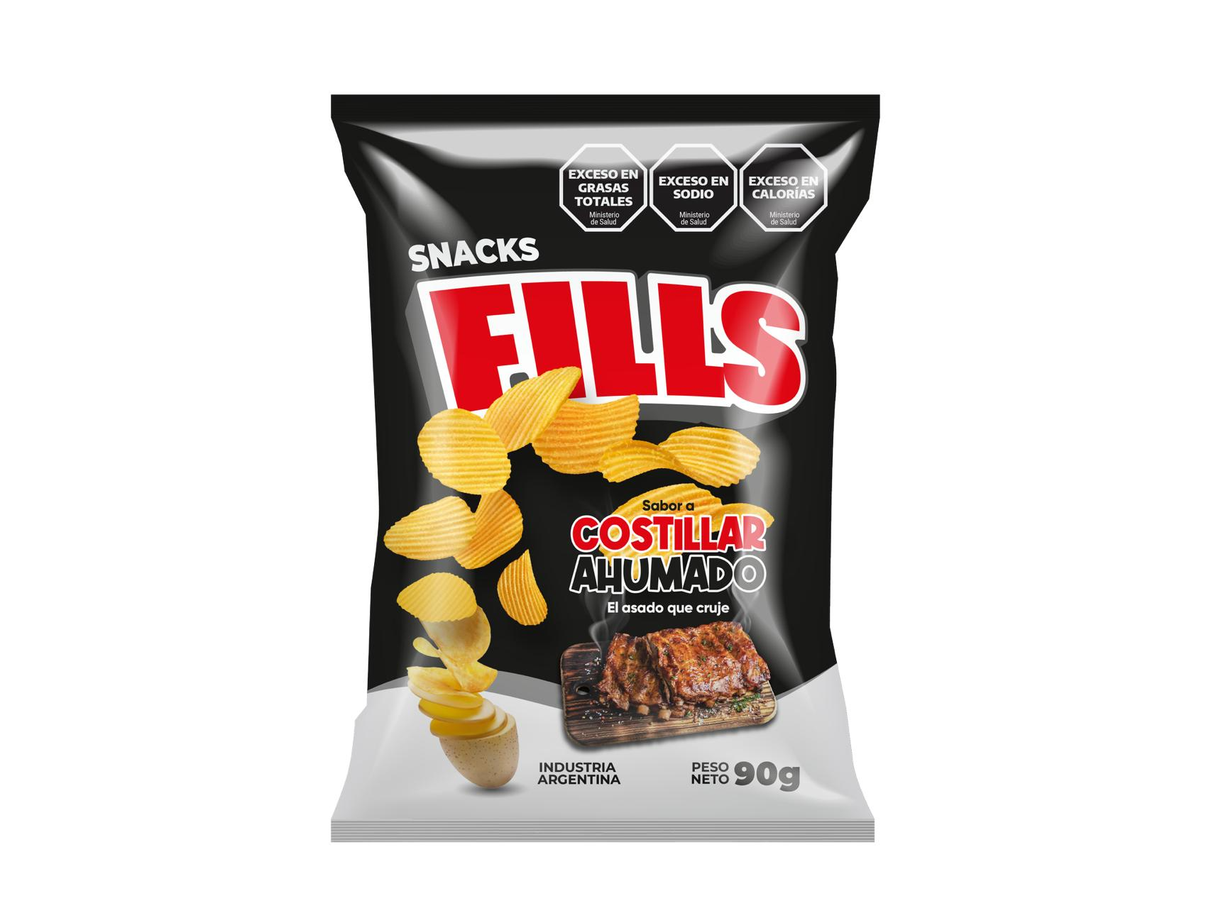 PAPAS FILL COSTILLAR AHUMADO 90 G