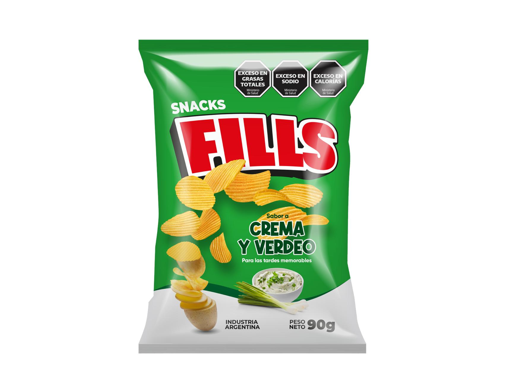 PAPAS FILL CREMA Y VERDEO 90 G