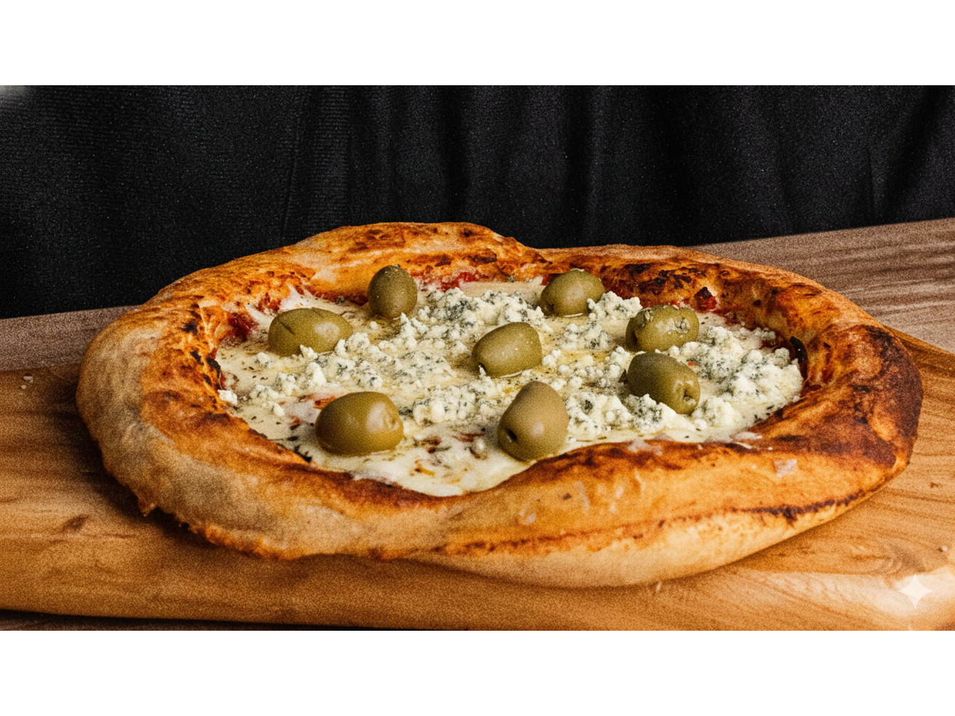 PIZZA DE QUESO AZÚL