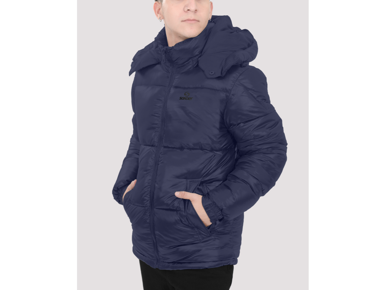 CAMPERA CON CAPUCHA DESMONTABLE DE ABRIGO