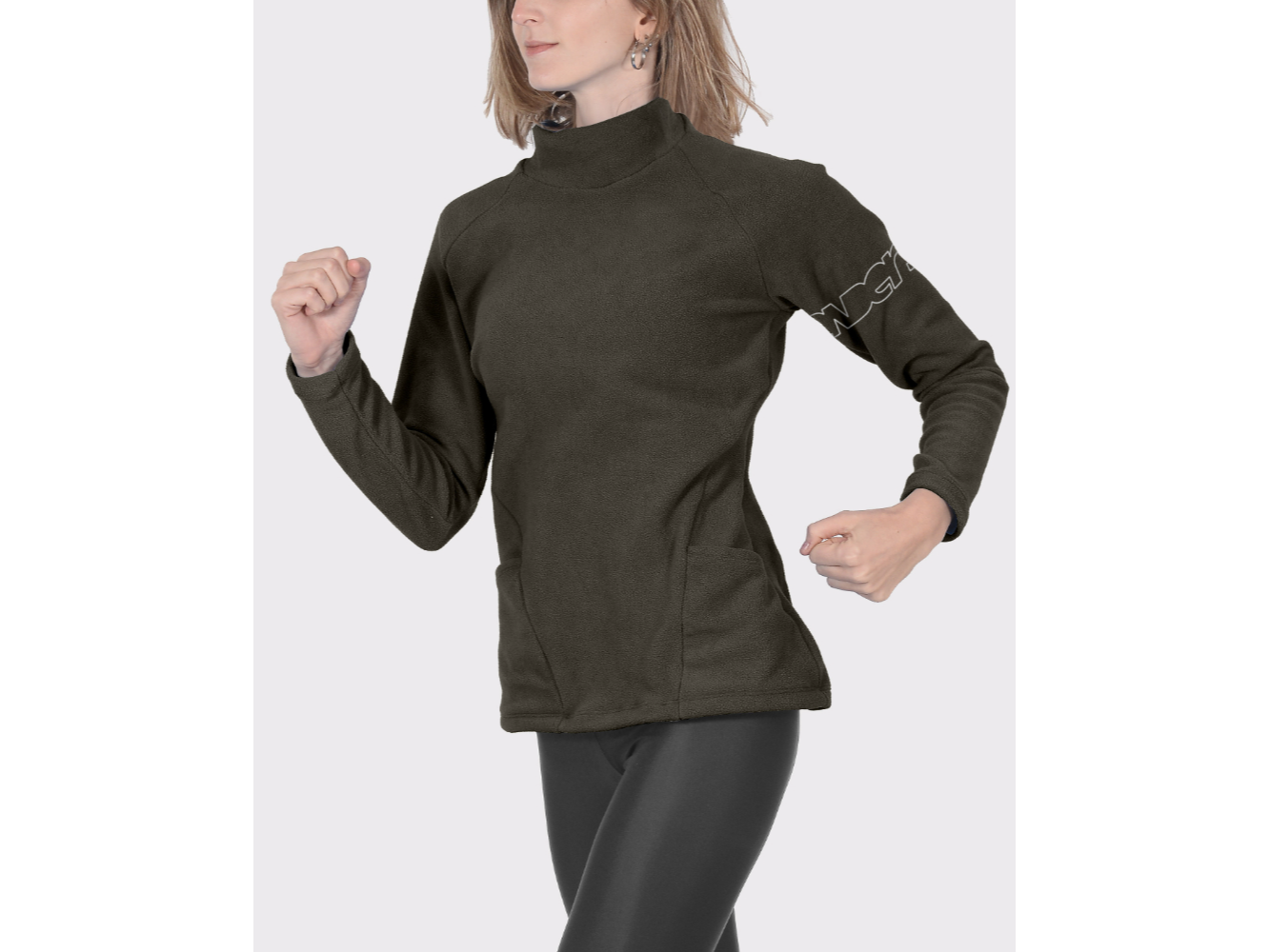 BUZO MICROPOLAR ENTALLADO MEDIA POLERA