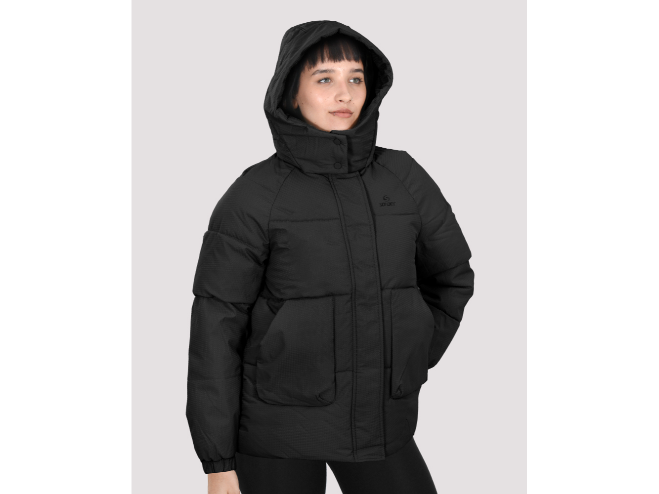 CAMPERA LARGA CON CAPUCHA ABRIGO