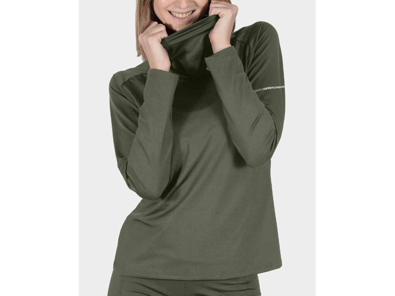 BUZO CLASICO MICROF FRIZADA CON CUELLO ACCESORIO