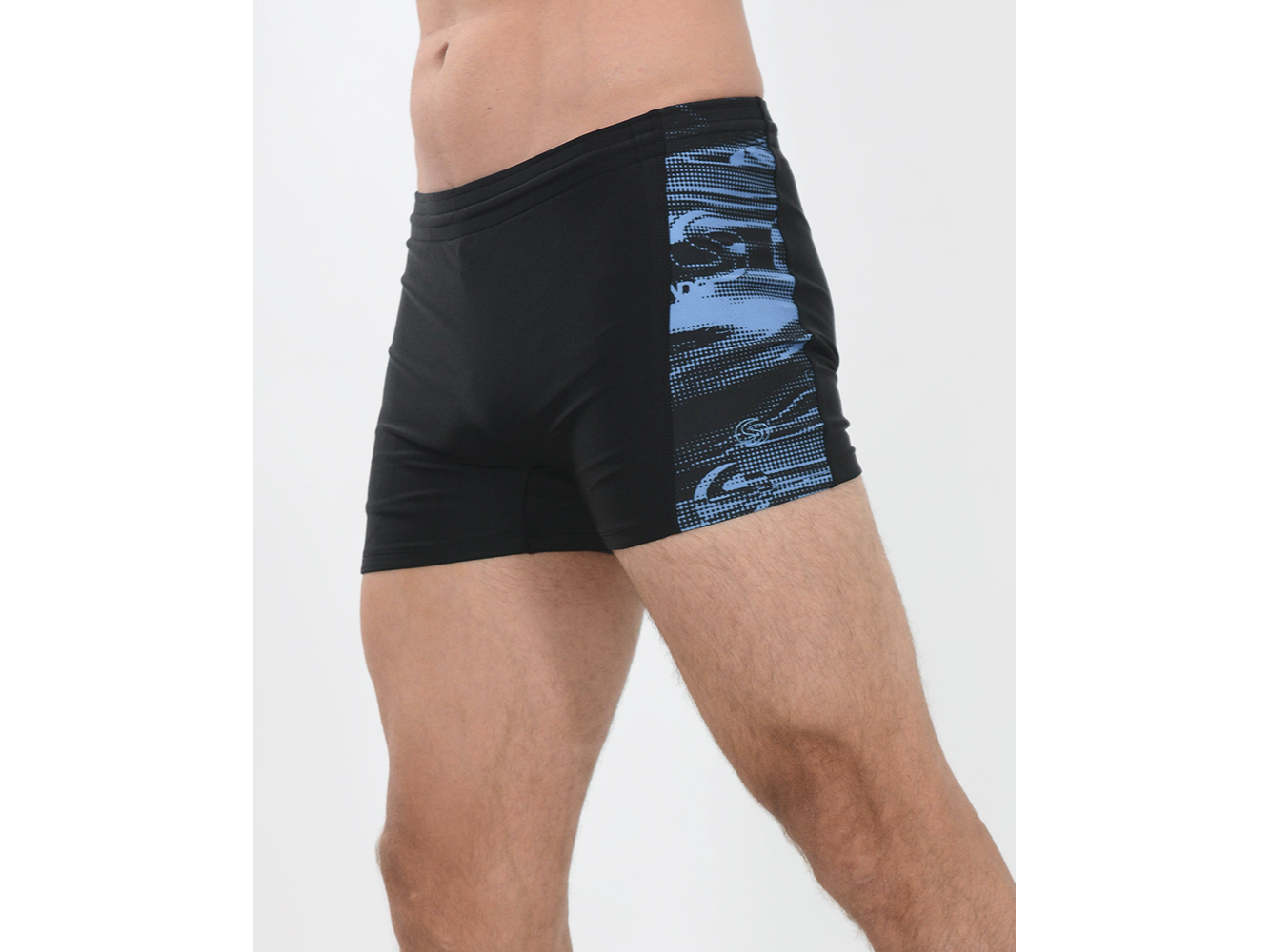 MALLA SLIP LYCRA NEGRA ESTAMPADA