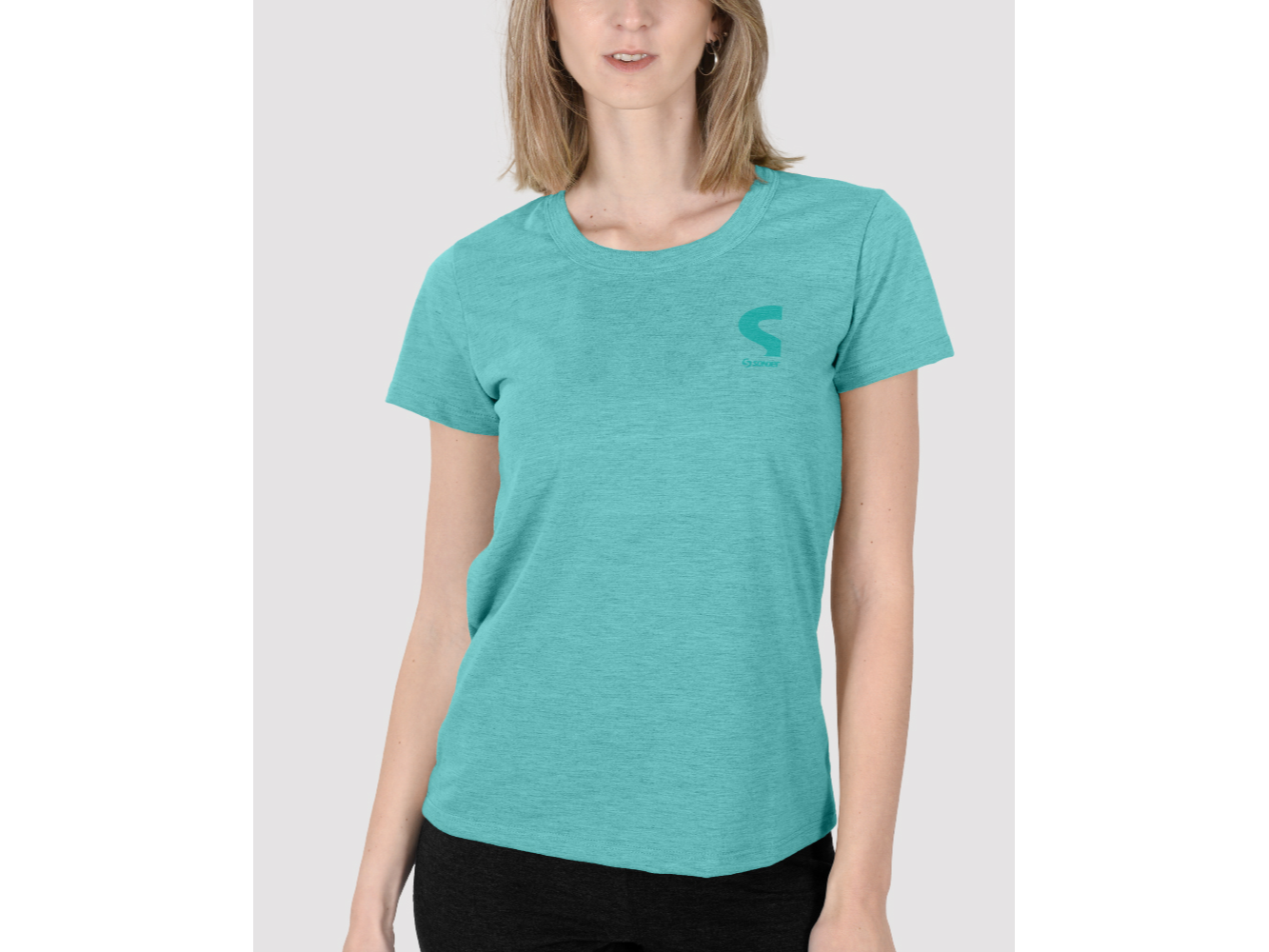 REMERA DAMA CLÁSICA JERSEY MELANGE