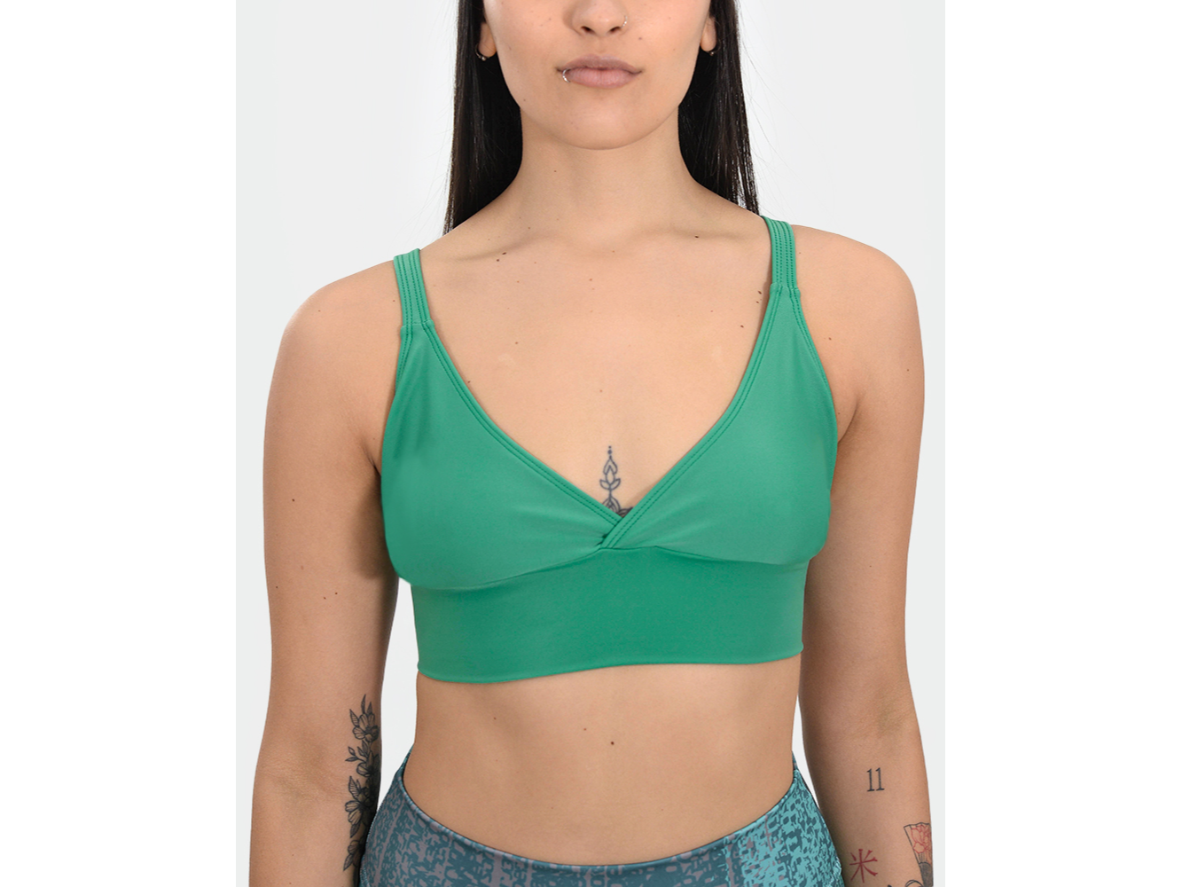 TOP ESCOTE V LYCRA DE SEDA