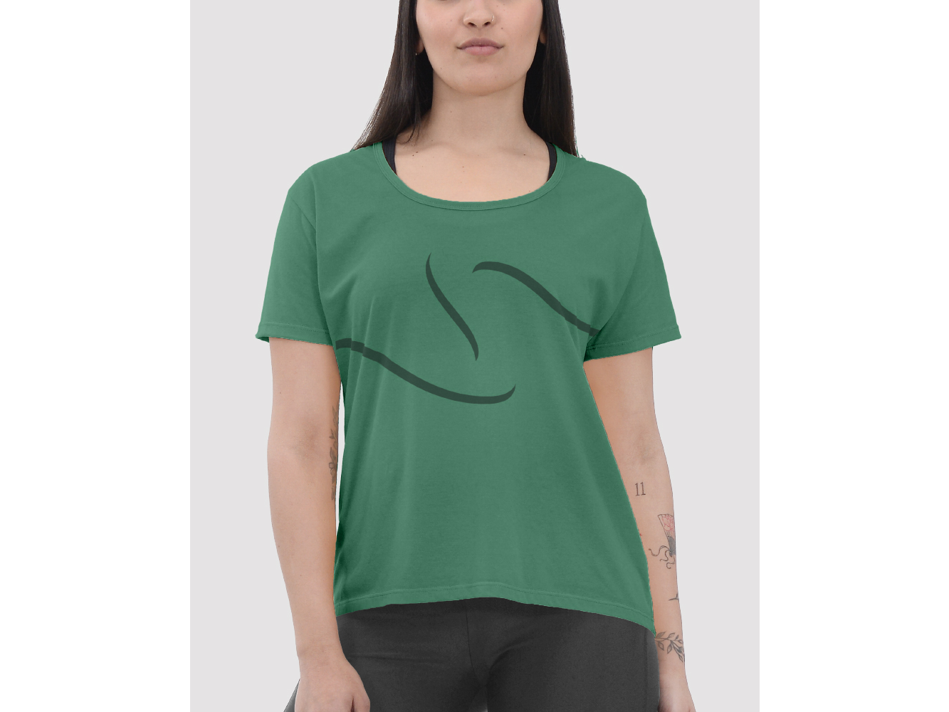 REMERA CORTA Y SUELTA JERSEY