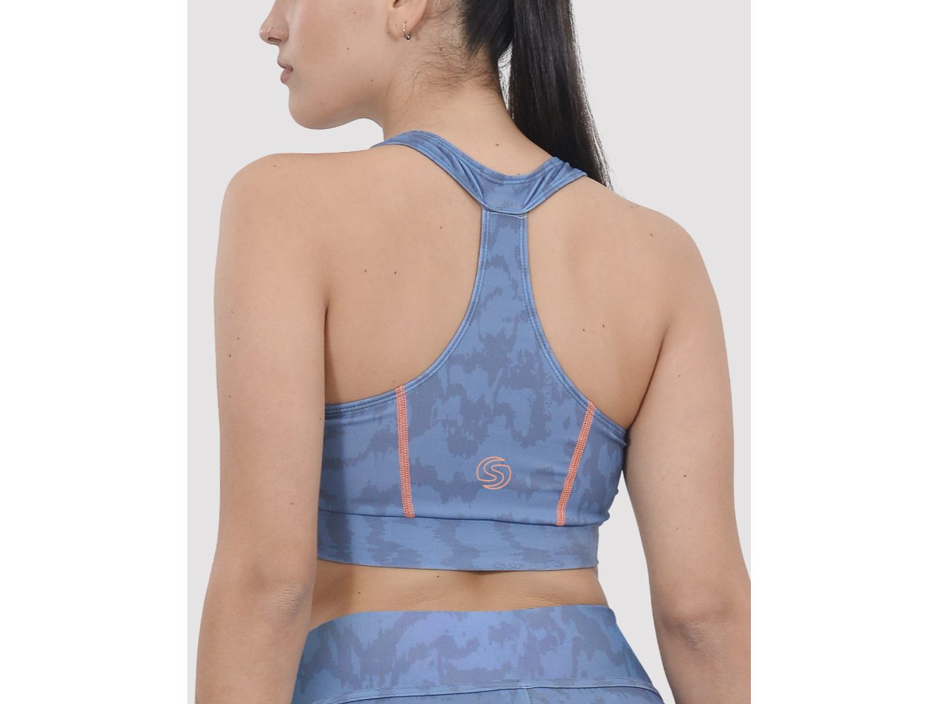 TOP ESPALDA ALTA LYCRA ESTAMPADA