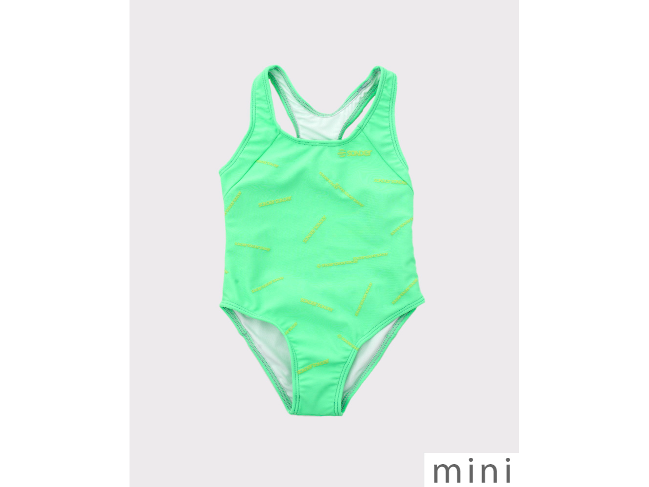 MALLA NATACION ABIERTA NIÑA LYCRA VERDE MANZANA