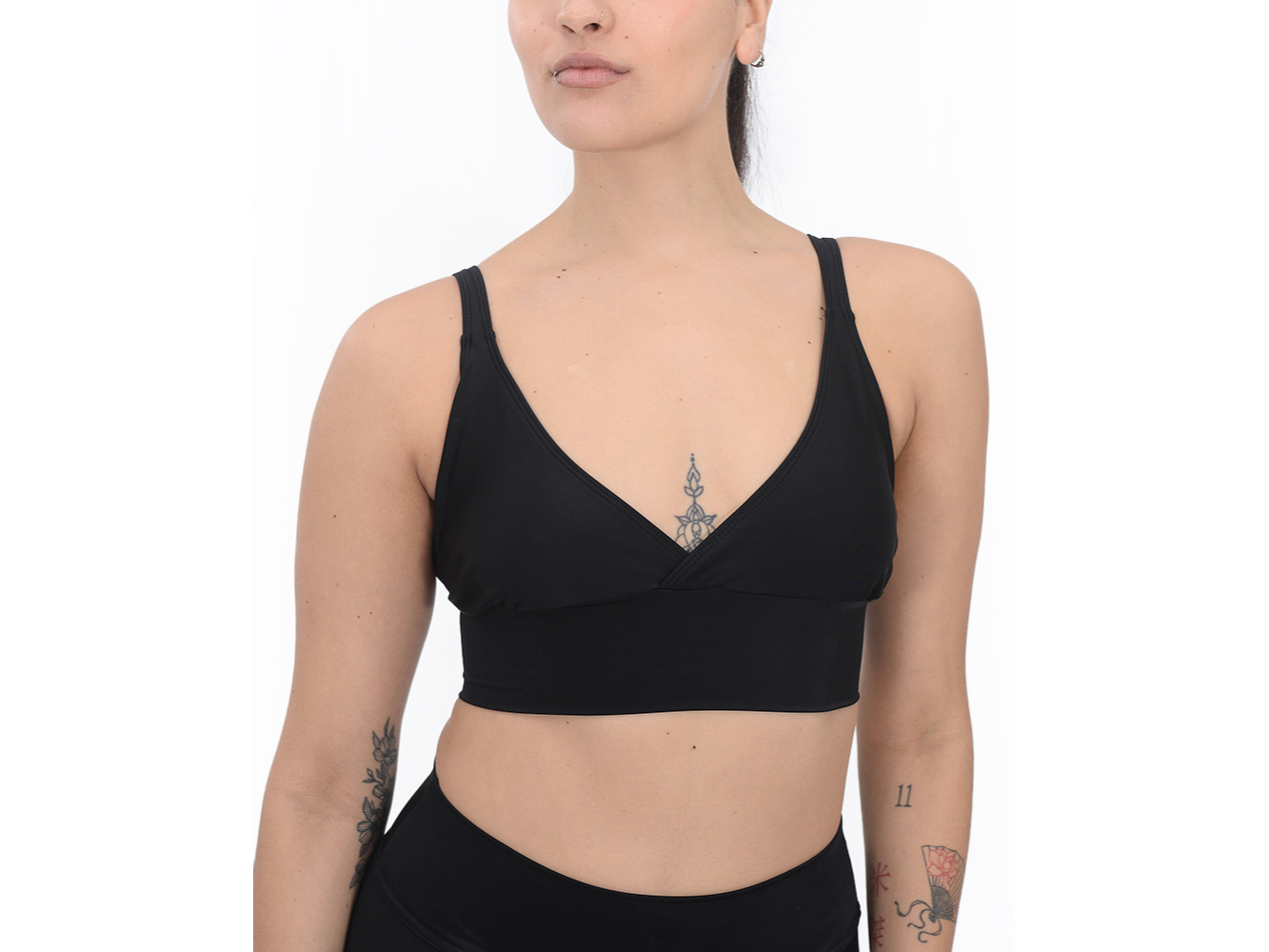 TOP ESCOTE V LYCRA DE SEDA