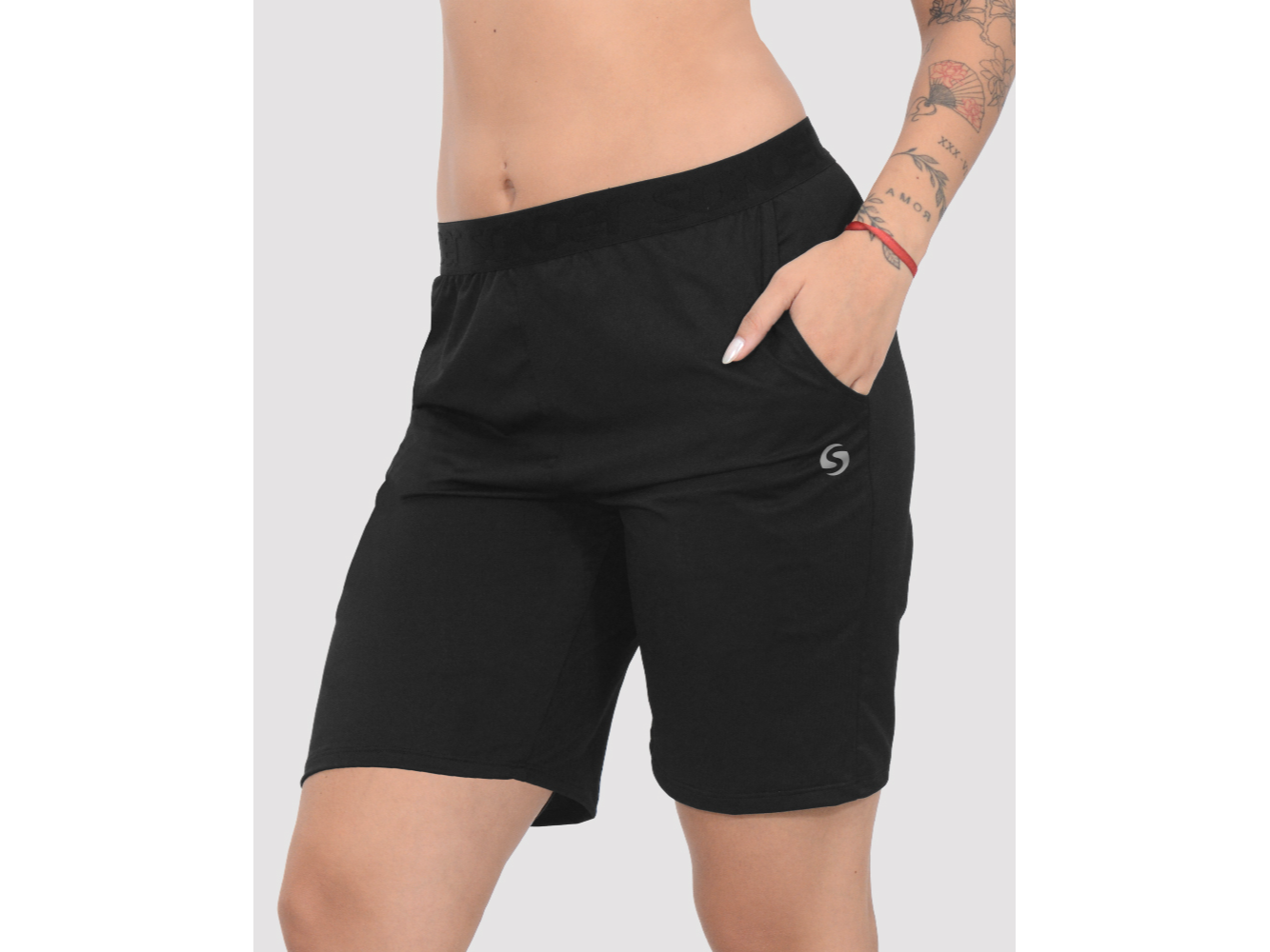 BERMUDA HOLGADA DE PIQUÉ ELASTIZADO CON ELÁSTICO