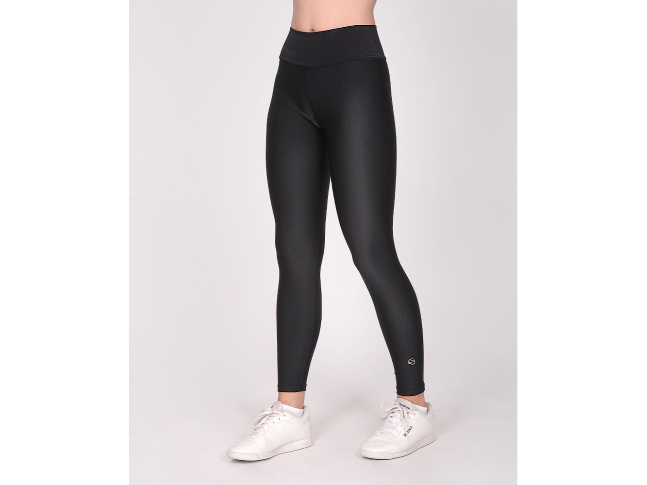 CALZA LYCRA METALIZADA NEGRA