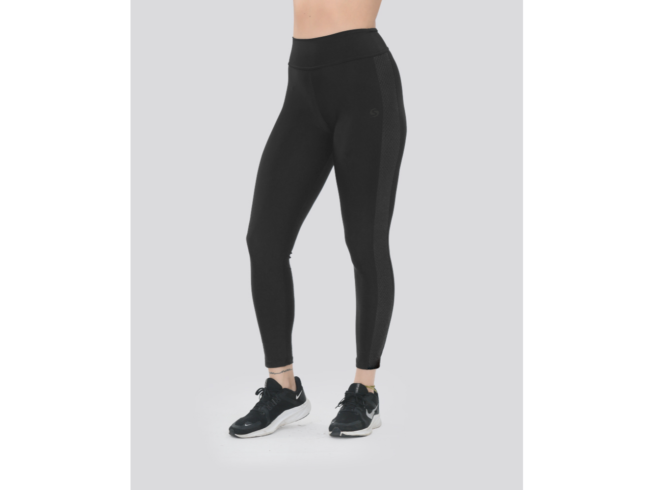 CALZA LYCRA FAJA CON RECORTES TRAMADOS