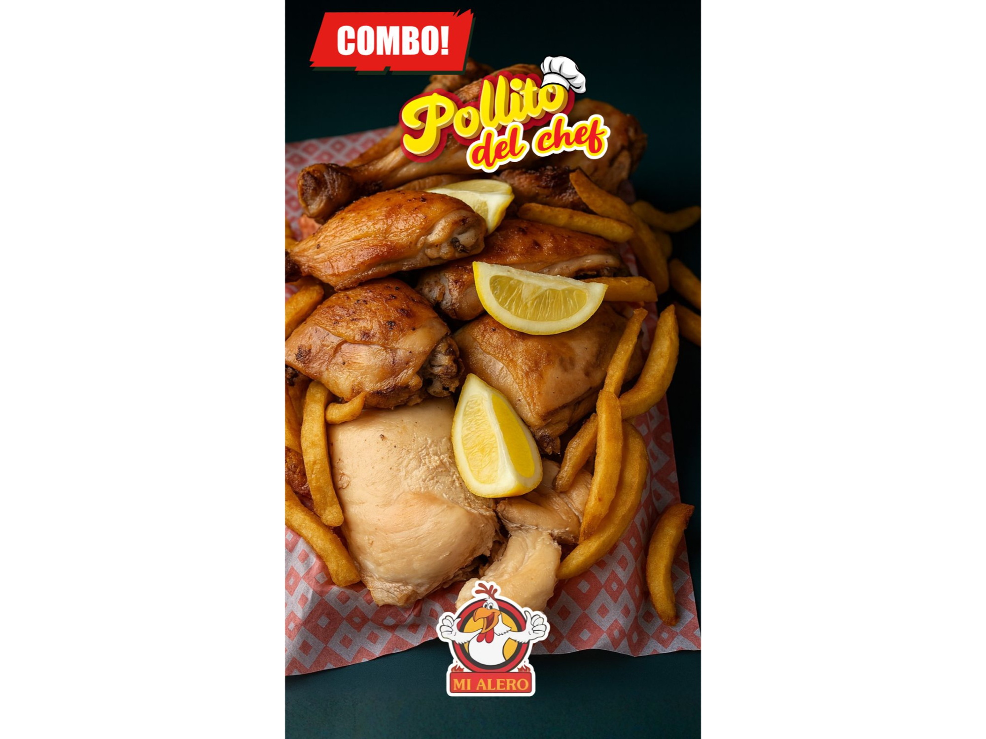 Pollo rostizado con manteca y limón