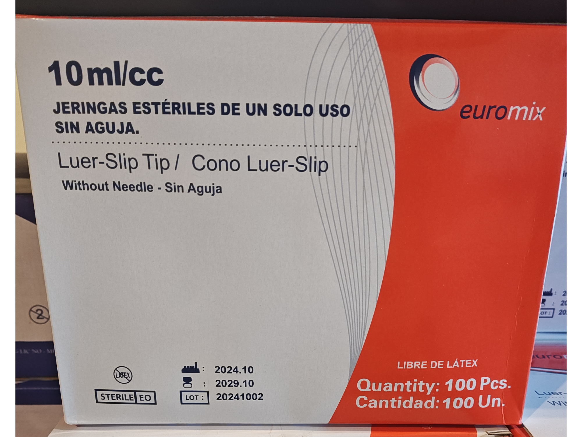 jeringa 10cc s/a x 100