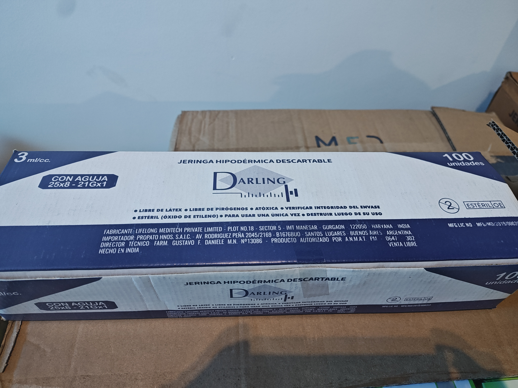 Jeringa 5cc c/aguja 25/8 x 100 unidades