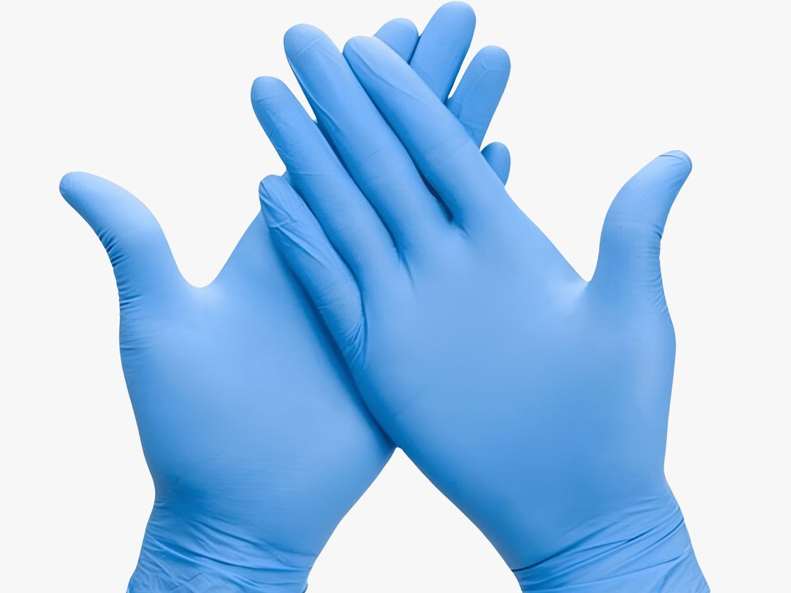 GUANTES NITRILO CELESTE