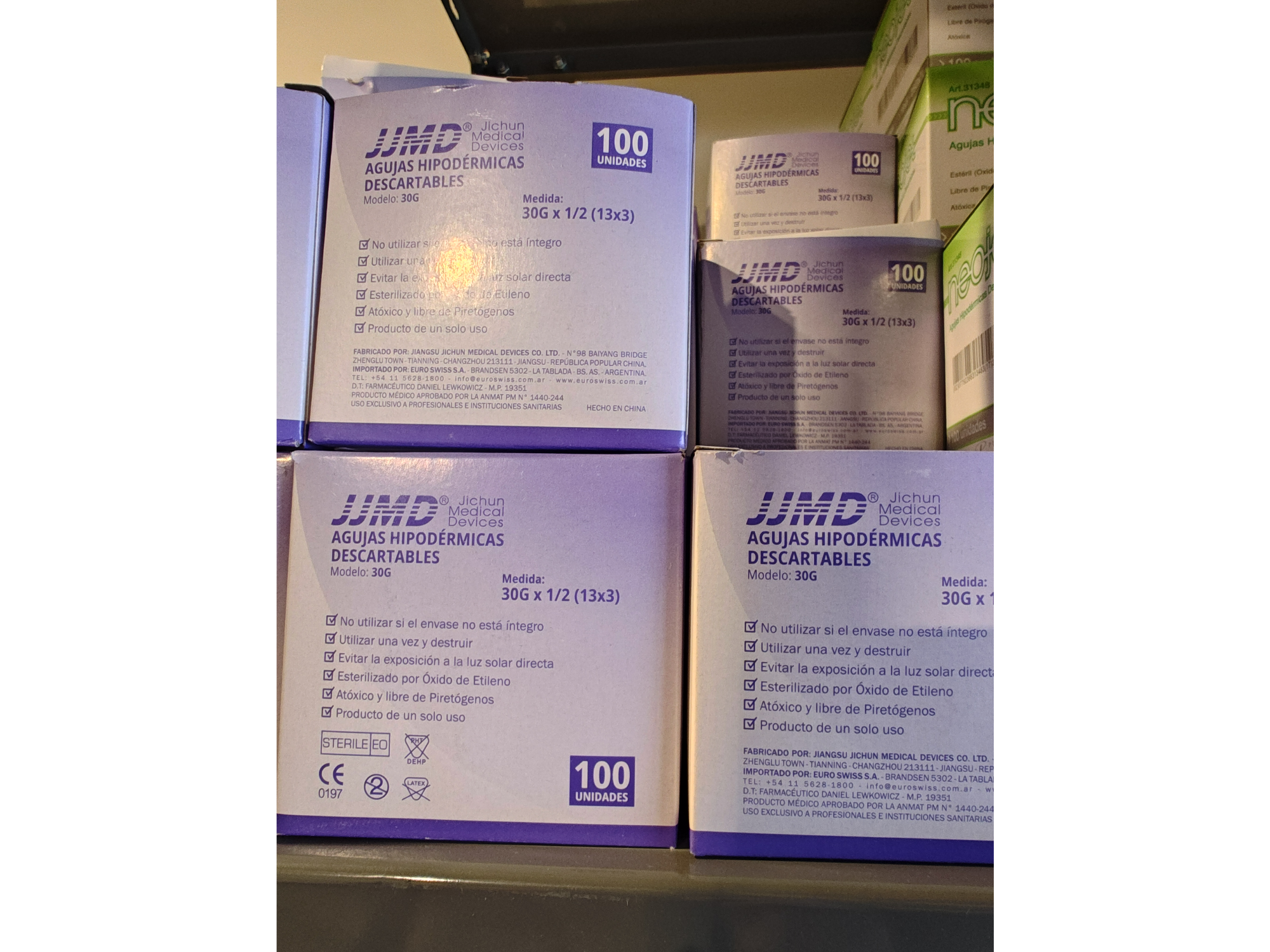 Agujas hipodérmicas 30g (1/2) x100