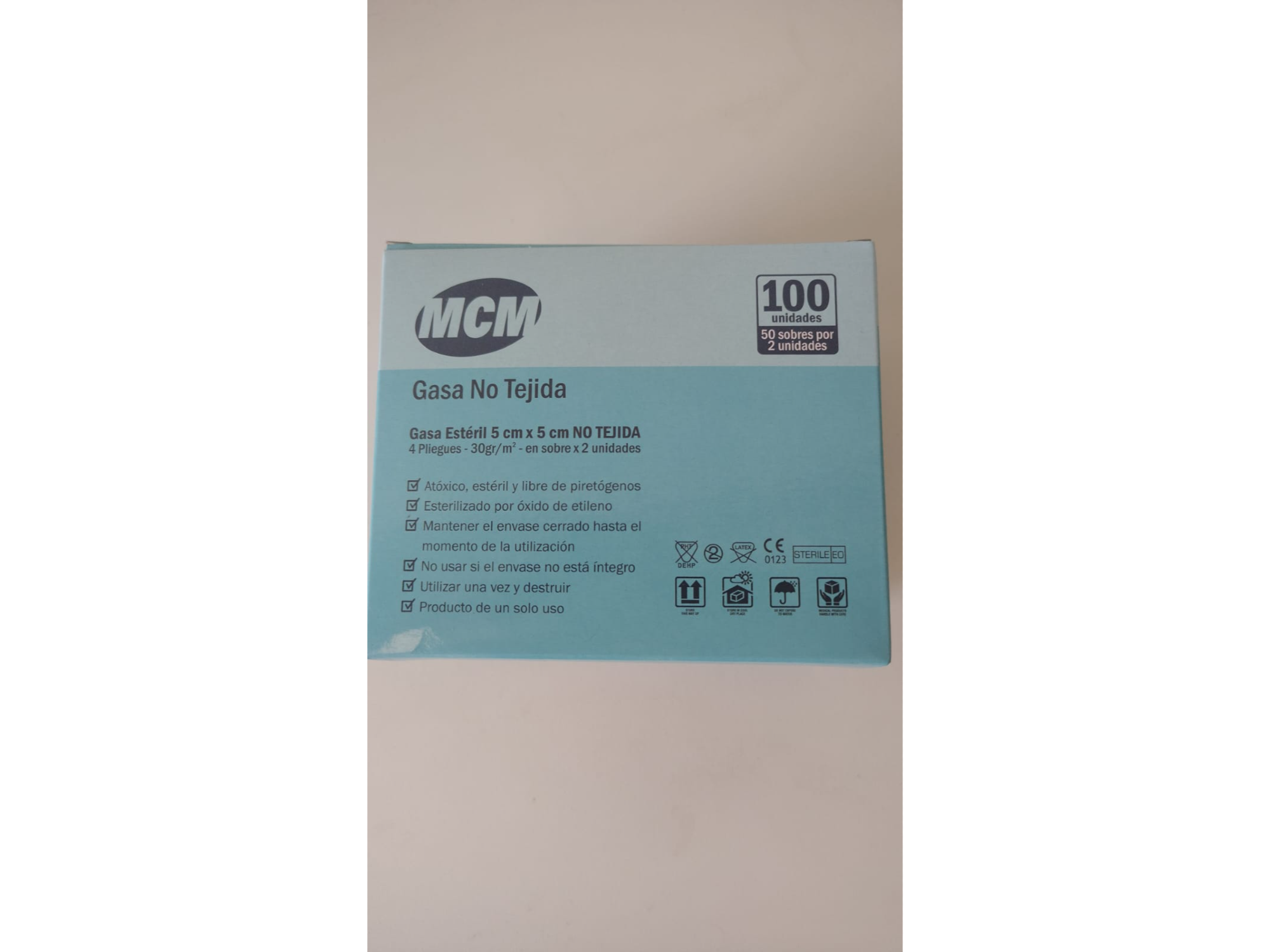 Gasas 5 x 5 esteril ( 50 sobres x 2 unidades)