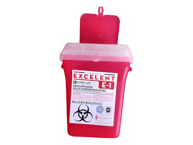 Descartador de aguja y cortop 2.2lt