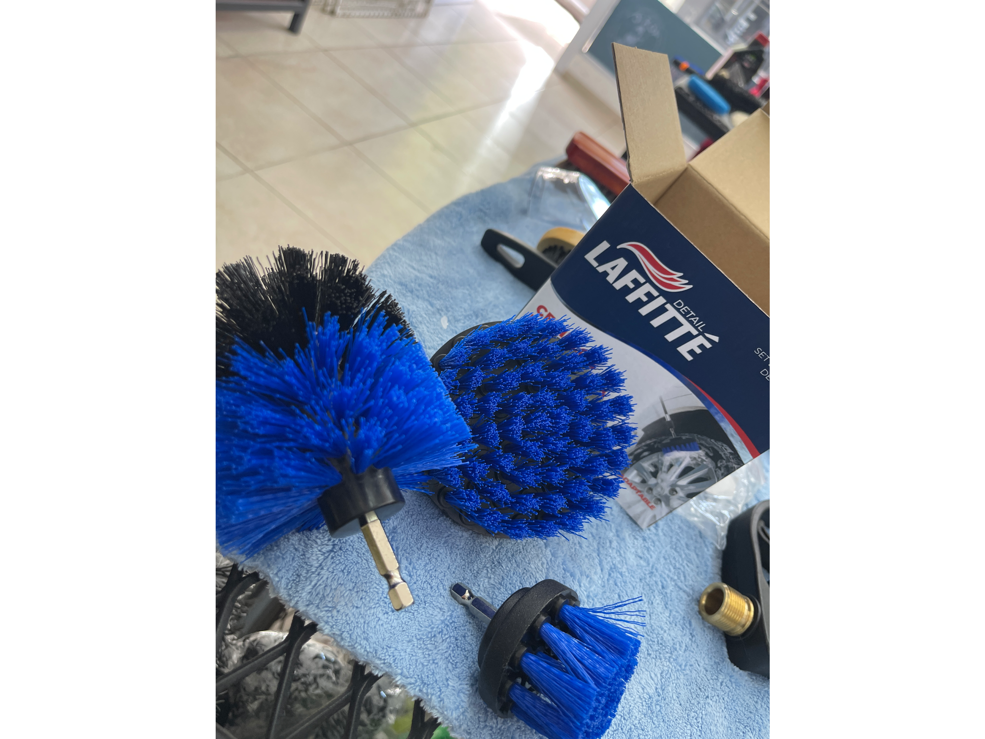 Cepillos de tapizado con adaptador para taladro