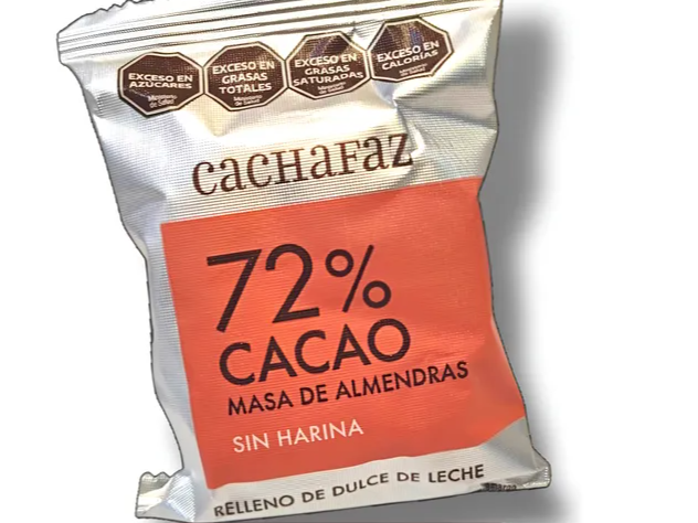 ALFAJOR CACHAFAZ 72% CACAO SIN HARINAS