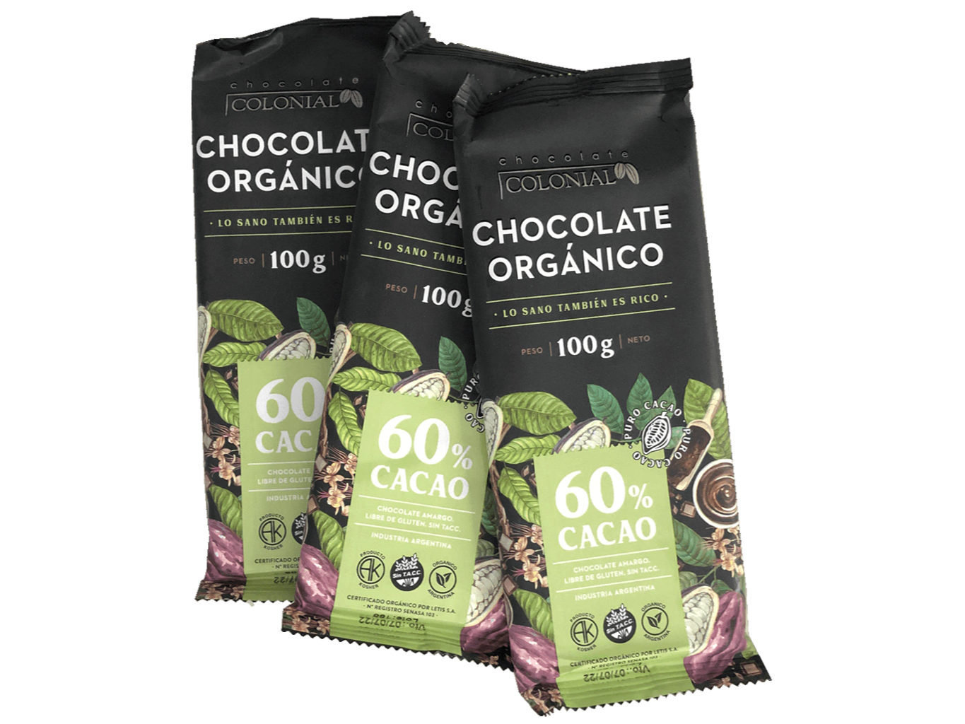 CHOCOLATE ORGANICO 60% CACAO