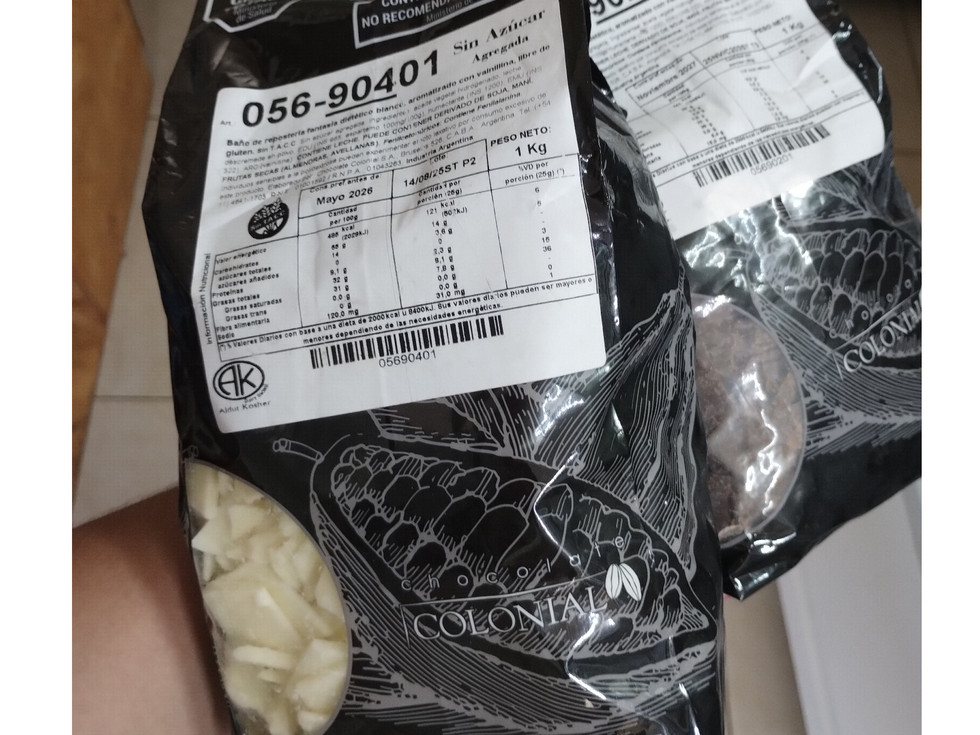 CHOCOLATE SIN AZUCAR