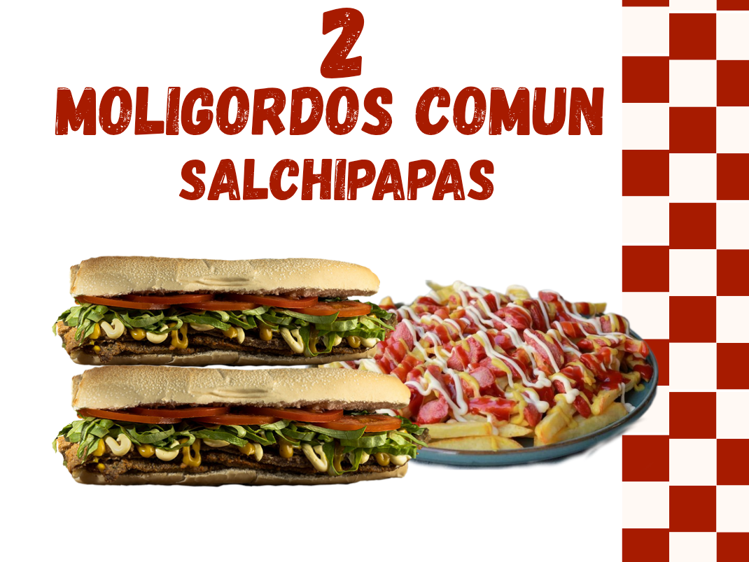 2 moligordos + Salchipapas