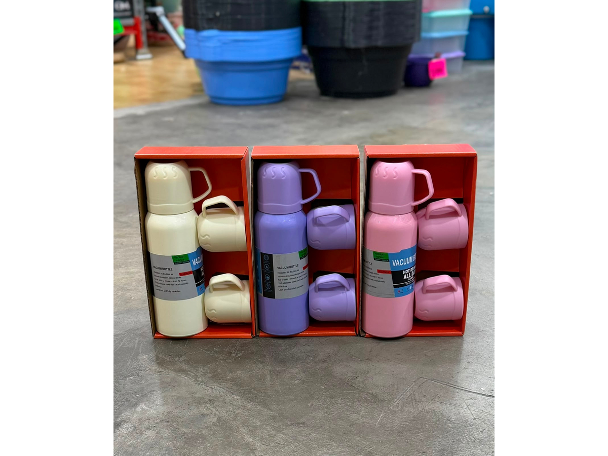TERMO ACERO 648ML + 2 TAZAS