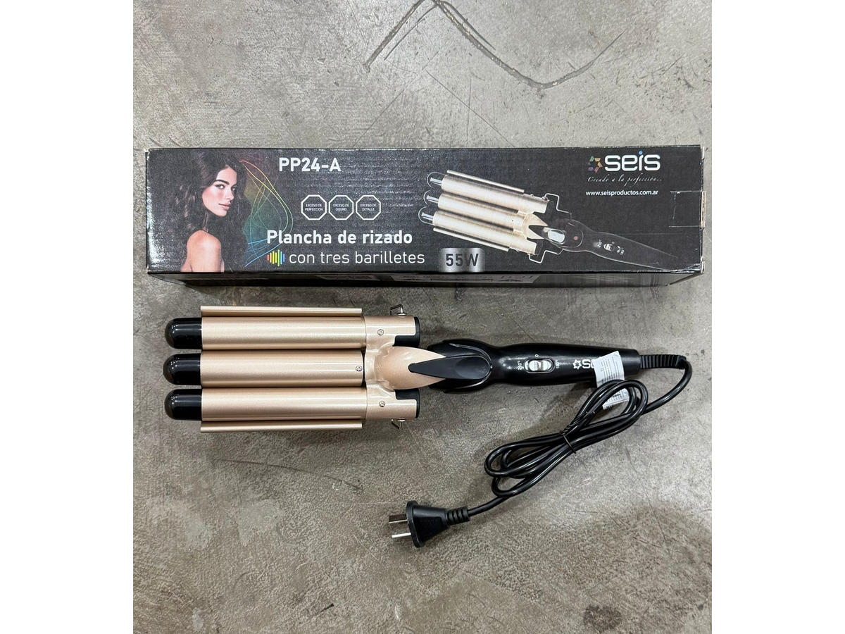 PLANCHA DE RIZADO TRIPLE BARRIL PP24-A SEIS