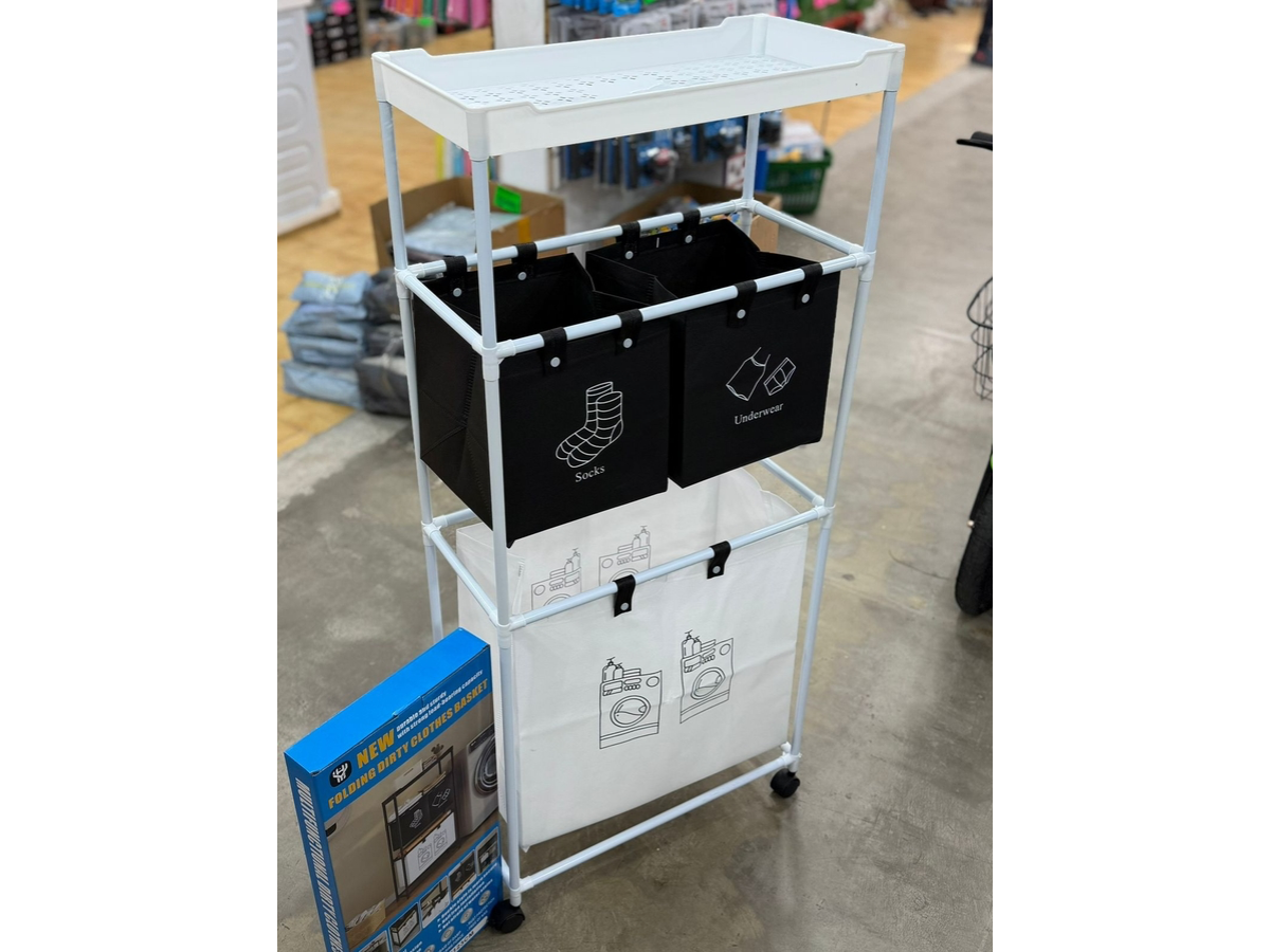 CANASTO ORGANIZADOR DE ROPA SUCIA PLEGABLE