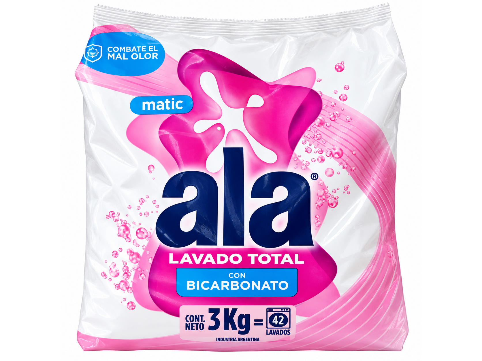 Jabón en Polvo Ala x 3 kg Matic con Bicarbonato