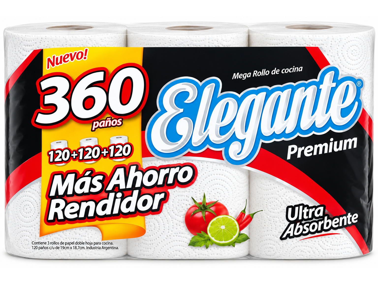 Rollo Cocina Elegante 3 x 120 paños