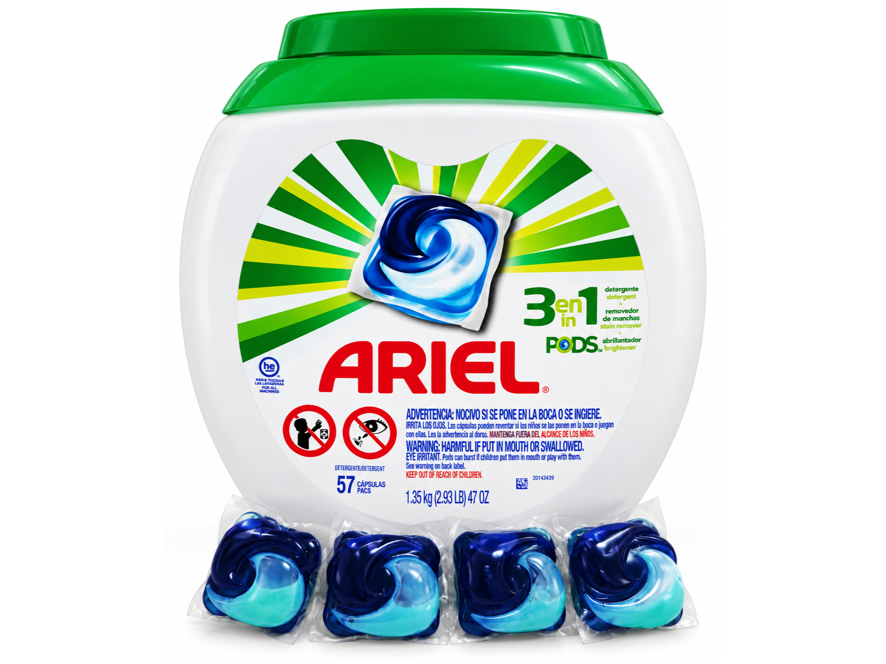 Jabón en Cápsula Ariel 3 en 1